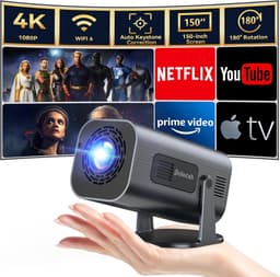 Mini Beamer - Draagbaar - 4K Ondersteuning - Android TV 11.0 - Voor Filmavonden — thumbnail 1