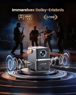 Mini Beamer - Draagbaar - 4K Ondersteuning - Dolby Audio - Voor Thuisbioscoop en Buiten — thumbnail 3