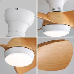 Merdoo plafondventilator met LED verlichting - Ø 58 cm - wit - afstandsbediening - DC motor - 6 snelheden — thumbnail 5
