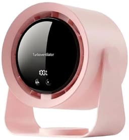 GELLDG USB-ventilator - Tafelventilator met LED-display - 180x119x205mm - Slimme ventilator met traploze snelheidsregeling, 5400mAh batterij, 90° kantelbaar - Geschikt voor kantoor, slaapkamer en studentenkamer - Kunststof - 1 stuks — thumbnail 1