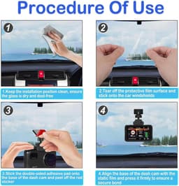 Dubbelzijdige Kleefpads voor Dashcams - Water- en Hittebestendig - Eenvoudige Toepassing - Zeer Sterke Hechting - Voor Auto en Huishouden — thumbnail 4