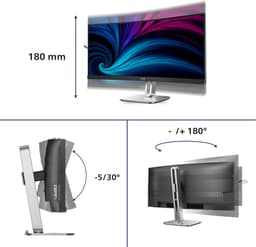 Philips 34B2U5900C - 34 inch Ultrawide 5K2K Business Monitor - USB-C 140W - RJ45 - Dual Mode - 120Hz tot 240hz - 5 jaar garantie — thumbnail 5