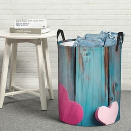 Wasmand met handvatten - Opbergmand Ronde mand - Kleding opbergen - Lichtgewicht ontwerp - 498 x 399 x 498 cm — thumbnail 1