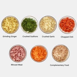 Handmatige Keukenmachine - Knoflookmolen Hakker - Snel Ingrediënten Snijden - Roestvrijstalen Messen - Compact Formaat - Blauw — thumbnail 3