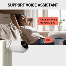Radiatorkraanregelaar - Slimme Thermostaat - Energie Besparen - App Bediening - 4 Stuks - Wit — thumbnail 5