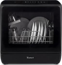 Compacte Vaatwasser - Mini Vaatwasser - Appartement Keuken - App Bediening - 42.5 cm Hoog - Zwart — thumbnail 1
