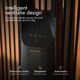 Bloomfold Aero Bladloze Ventilator - 101 cm - Grijs - Afstandsbediening - 4 Modi - Slaapstand - 7 uur Timer - 6 Snelheidsstanden — thumbnail 4