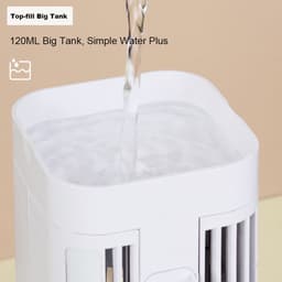 Draagbare Aircooler - Mobiele Persoonlijke Luchtkoeler met Water/Ijs - Met LED - verlichting - Geluidsarm - Oplaadbaar - 3600mAh Accu - Compact Formaat - 3 Standen — thumbnail 5
