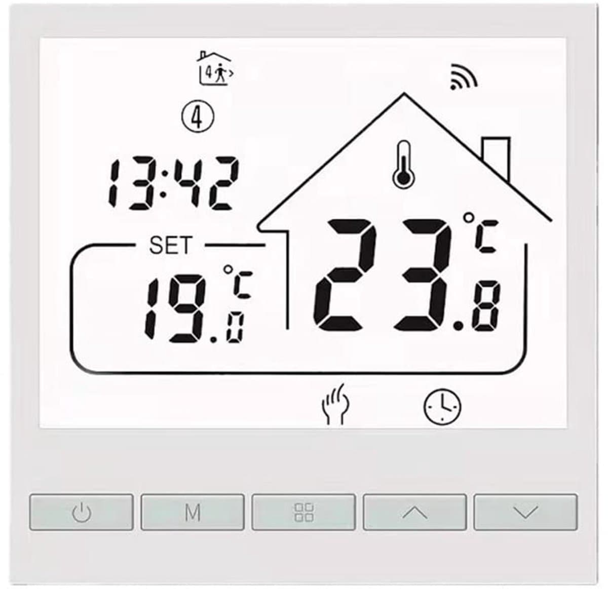 Vloerthermostaat - Temperatuurregelaar - Comfort Verhoging - Programmeerbaar - AC 95-240V - As shown — afbeelding 1