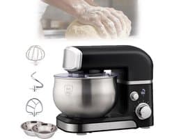 Elektrische Stand Mixer - Keukenmachine Deegmaker - Thuis Bakken - 6 Snelheden - 35 Liter Kom - Zilver