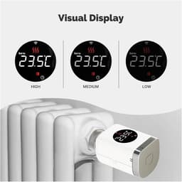 Radiator Thermostaatkraan - Slimme Thermostaat - Energie Besparen - Open Raam Detectie - M30 x 15 mm - Wit — thumbnail 3