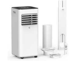 Mobiele Airco 10000 BTU – 3-in-1 Airconditioner – Ontvochtiger – Timer – Afstandsbediening – Wit — afbeelding 1