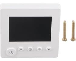 Slimme Thermostaat - Programmeerbaar LCD - Vloerverwarming Regelen - Mobiele APP Bediening - 41x86x86mm - Wit