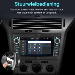 Junsun linux Draadloze CarPlay & Andriod Auto Autoradio Geschikt voor Opel Astra H, Corsa D, Vectra C, Combo, Zafira, Meriva, Vivaro, Tigra 2001-2013 - GPS - 7-inch Touchscreen - Stuurwielbediening - WiFi - RDS - Plug & Play — thumbnail 4