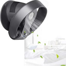 Wandventilator Bladloos - Stille Ventilator - Ruimte Koelen - Afstandsbediening Timer - 14 Inch - Zwart — thumbnail 3