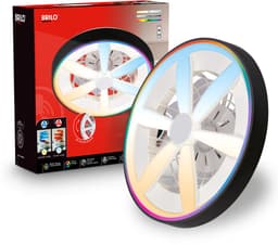 BRIlONER Air - Plafondventilator met RGB verlichting - LED plafondlamp met ventilator - dimbaar - 5 snelheden - ventilator lamp zomer- en wintermodus - RGB & CCT - Ø48cm - zwart — thumbnail 1