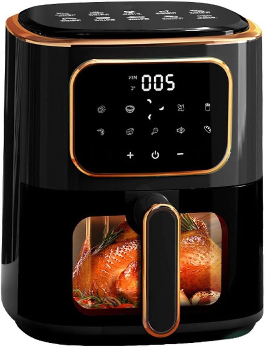Digitale Airfryer - Heteluchtfriteuse - Gezond Bakken - Zichtbaar Venster - 45L Capaciteit - Zwart — afbeelding 1