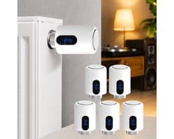 WiFi Radiatorthermostaat met App-bediening en 7 Ventieladapters – Wit – 5-pack