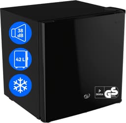 MEDION Mini koelkast met slot en vriesvak 42 L, stille kleine koelkast voor kantoor hotel minibar camping gaming, drank voedsel ijs, deur omkeerbaar, MD 370001 zwart — thumbnail 4