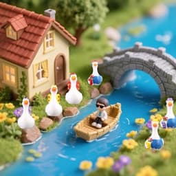 90 stuks kleine harsgans in tuinier- en vlinderstijl mini ganzenbeeldjes kleine dieren van hars voor doe-het-zelf-knutselwerkjes feeëntuinen poppenhuis microlandschapsdecoratie — thumbnail 3