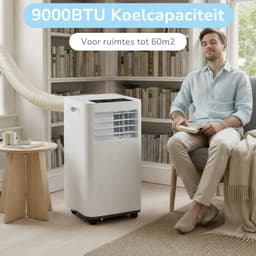 Mobiele Airco - Airconditioner Koeler - Ruimte Koelen - 3-in-1 Functie - 9000 BTU - Wit — thumbnail 4
