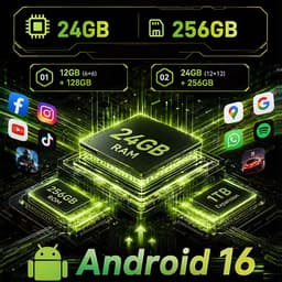 Robuuste Smartphone - CUBOT Kingkong ES 5 - 6,88" 120Hz - 12GB RAM - 128GB ROM - 7000 mAh 33W - Android 16 - 4G Dual SIM - IP68/IP69K - NFC - GPS - 2026 nieuw - Geel — thumbnail 2