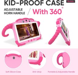 SnelShoppen - Tablet voor Kinderen 7 Inch - Android Kindertablet met WiFi, Bluetooth, Ouderlijk Toezicht, Voorgeïnstalleerde Software, Quad Core, 32GB — thumbnail 3