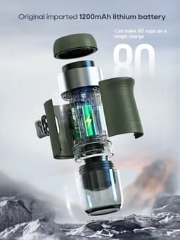 Koffiemachines - Koffiezetapparaat - Draagbare & Draadloze - Espresso Machine – Goed voor Auto & Camping – Geschikt voor Nespresso & Dolce Gusto Capsules - Groen — thumbnail 1