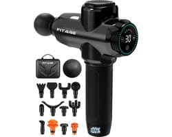 SnelShoppen - Massage Gun, Stille Massager met 30 Snelheidsniveaus, Diepe Weefselmassage, 12 Opzetstukken voor Schouders, Rug en Volledige Lichaamsont