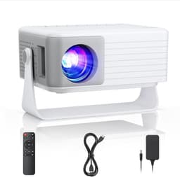 SnelShoppen - Mini Projector 15000 Lumen, 1080P Full HD Beamer met Auto Keystone, Draagbare Projector voor Thuisbioscoop, Compatibel met iOS/Android/T — thumbnail 1