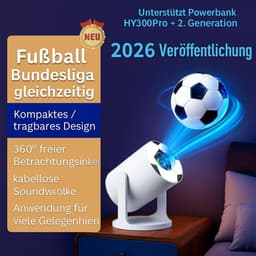 SnelShoppen - HY300 PRO Mini-Beamer 4K 1080P Ondersteuning - Draadloze Projector met Android 11, WiFi 6, Bluetooth 5.0, Airplay & Miracast - Draagbare — thumbnail 2