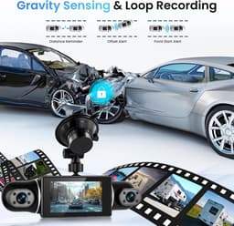 SnelShoppen - 2K Auto Dash Cam 360° met 5 GHz WiFi, 4 Camera's, 8 IR Nachtzicht, 3 Inch IPS Touchscreen, G-sensor, Parkeermonitor, Achteruitrijhulp — thumbnail 3