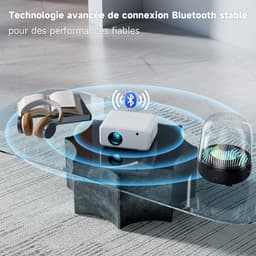 Projector Draagbare, Visulapex V3 PRO Beamer 12000 Lumen Ondersteuning FHD 1080P, 50% Zoom en Elektrische Focus, 5G WiFi Bluetooth Projector voor iOS/Android/TV Stick/HDMI/USB — thumbnail 4