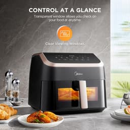 Airfryer - Heteluchtfriteuse - Gezond Frituren - 8-in-1 Multifunctioneel - 8.5 Liter - Zwart — thumbnail 2