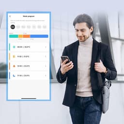 Slimme Radiatorthermostaat - TRV Klep - Verwarmingsregeling - App en Spraakbesturing - 5-45°C - Wit — thumbnail 3