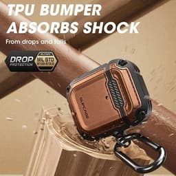 Supcase Battle Geschikt voor Apple AirPods 2 / Airpods 1 Case - Bruin — thumbnail 3