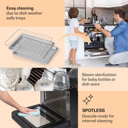 Klarstein 18 L Heteluchtfriteuse, Airfryer met Stoom- en Droogfunctie, Snelle XXL Heteluchtfriteuse, Timer, 10 Programma’s, Airfryer voor Heteluchtfrituren, 2450 W Heteluchtfriteuse zonder Vet — thumbnail 2