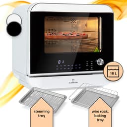 Klarstein 18 L Heteluchtfriteuse, Airfryer met Stoom- en Droogfunctie, Snelle XXL Heteluchtfriteuse, Timer, 10 Programma’s, Airfryer voor Heteluchtfrituren, 2450 W Heteluchtfriteuse zonder Vet — thumbnail 4