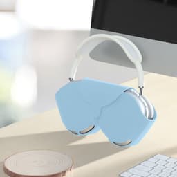 kwmobile cover voor over-ear koptelefoon - geschikt voor Apple AirPods Max - Van flexibel silicone - In lichtblauw — thumbnail 4