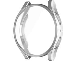 DrPhone AC6 - TPU PC Case - Bescherm Cover - Geschikt voor Galaxy Watch 5 40mm - Ingebouwde Screen Protector – Zilver