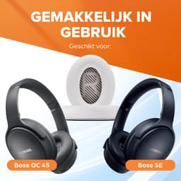 Vervangende oorkussens voor Bose QuietComfort 45 / QC45 / QuietComfort SE - Oorkussens voor koptelefoon - Ear pads headphones - Wit — thumbnail 4