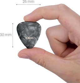 kwmobile gitaar plectrums - Verschillende diktes - Voor akoestische-, elektrische- en basgitaren - Plectrumset - 9 stuks — thumbnail 3