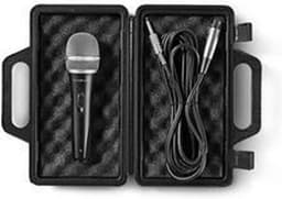 Nedis Bedrade Microfoon - Cardioïde - Afneembare Kabel - 5.00 m - 50 Hz - 15 kHz - 600 Ohm - -72 dB - Aan/uit knop - Inclusief reiskoffer - ABS / Aluminium - Grijs / Zwart — thumbnail 4