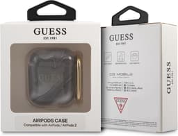 Guess Shiny Marmer AirPods 1 - AirPods 2 Case Zwart — thumbnail 4