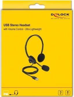 USB -stereo -headset met volumeregeling voor pc en laptop - ultra lichtgewicht — thumbnail 2