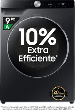 Samsung WW90DG6U85LB - Wasmachine - A-label - 9 Kg - Zwart - Ai Eco bubble - Stoom - Super Speed - SpaceMax — thumbnail 6
