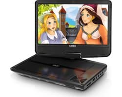 Lenco DVP-901BK - 9" Portable DVD-speler met USB en ophangbeugel - Zwart