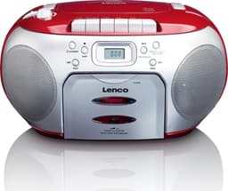 Lenco SCD-420RD - Draagbare radio CD speler met MP3 optie en koptelefoon - Rood — thumbnail 1
