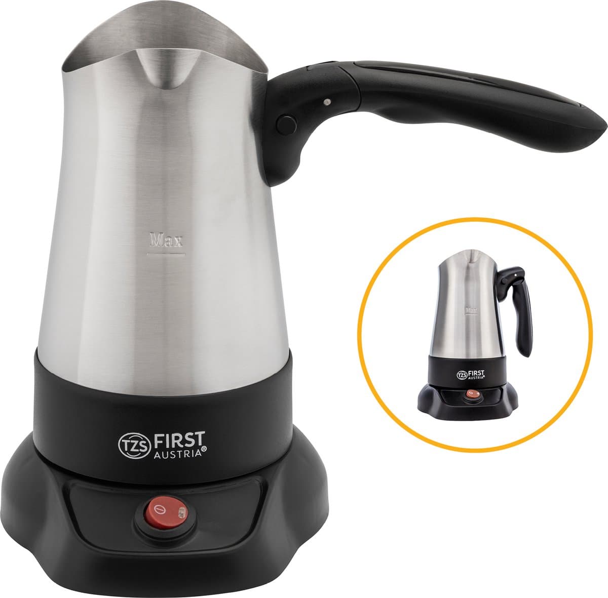TZS First Austria Turkse Koffiemachine - Turkse Koffieapparaat - 300ml - Turkish Coffee Maker - 800W - RVS — afbeelding 1