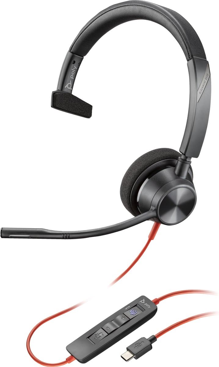 HP Poly Blackwire C3310-M – On-ear headset – Mono – Zwart – Ruisonderdrukking — afbeelding 1